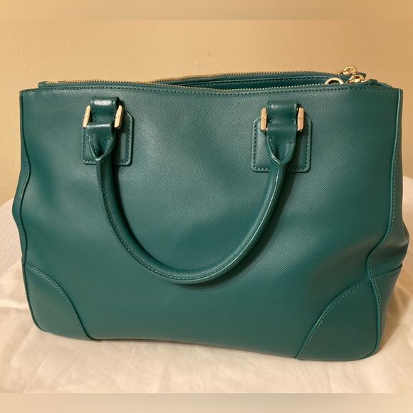 Green Tory Burch Robinson Double Zip Tote - Picture 6 of 14